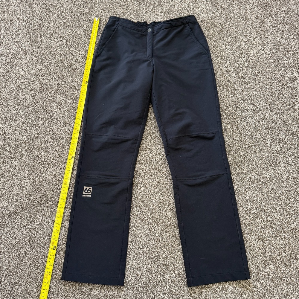 66 North Iceland Sulur Softshell Pants Women XL Black Hiking Trekking 32x30